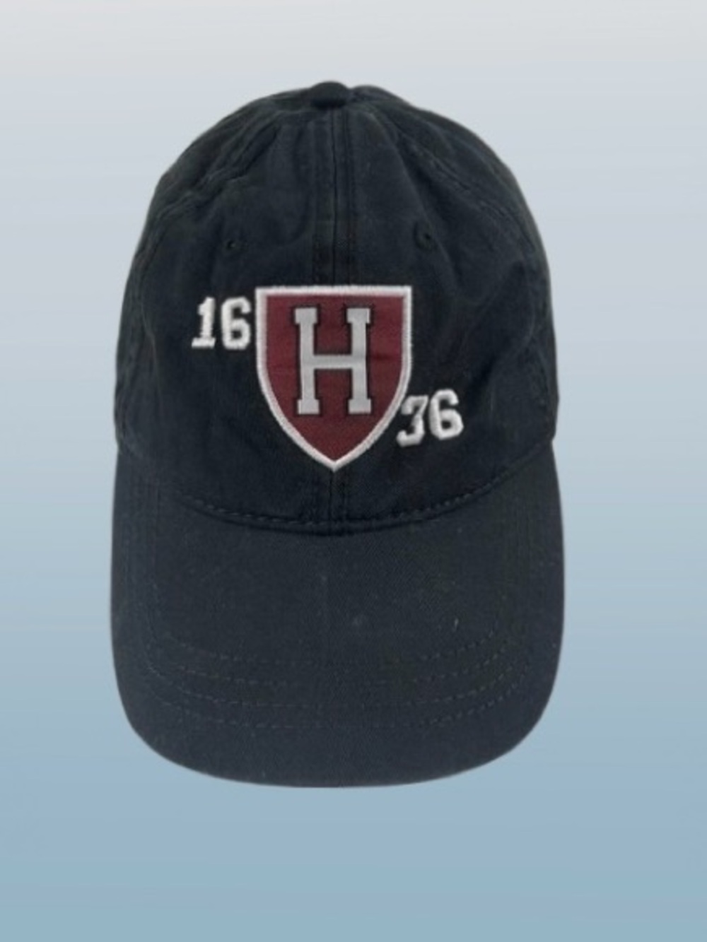 Harvard University 1636 Classic Black '47 Black Maroon Strapback Hat